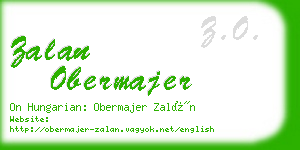 zalan obermajer business card